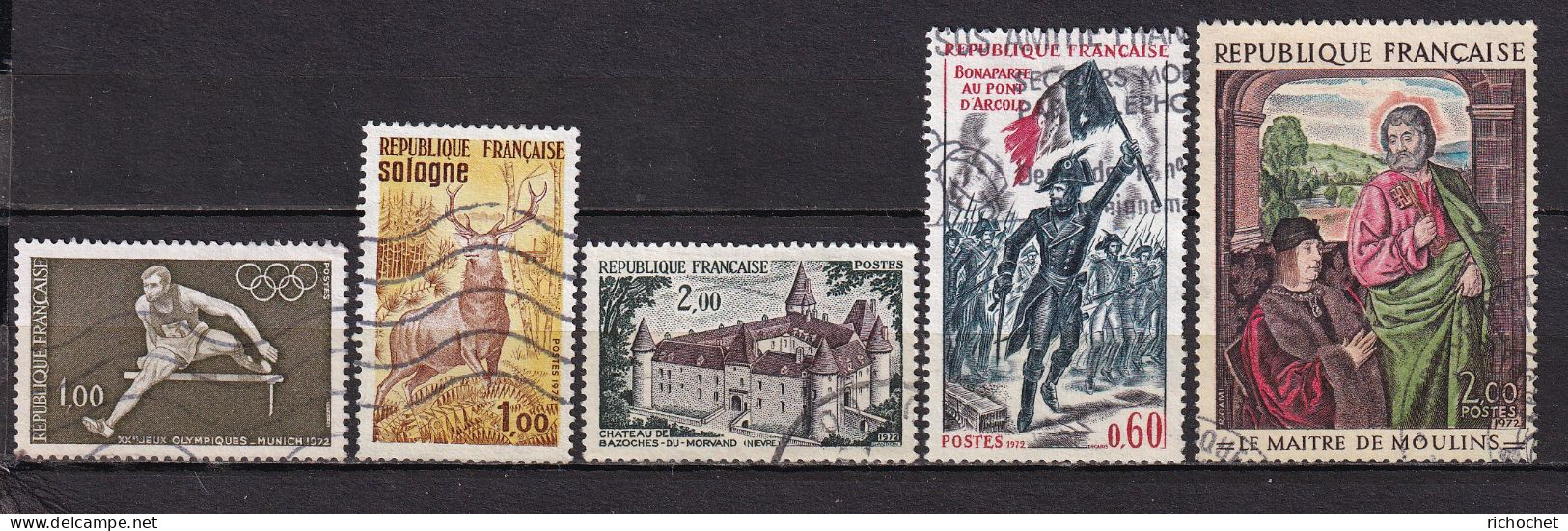 France  1722 + 1725 + 1726 + 1730 + 1732 ° - Used Stamps