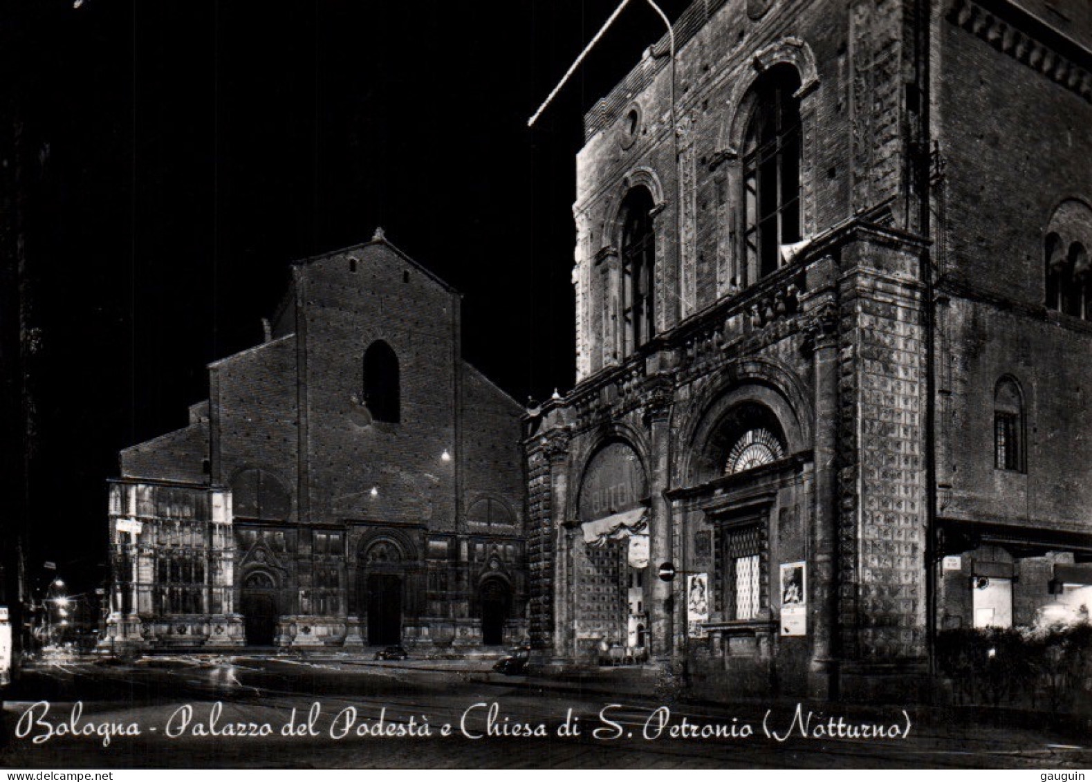 CPSM - BOLOGNA - Palazzo Del Podestà E Chiesa Di S. Petronio (Notturno) - Edition Cartovendita - Bologna