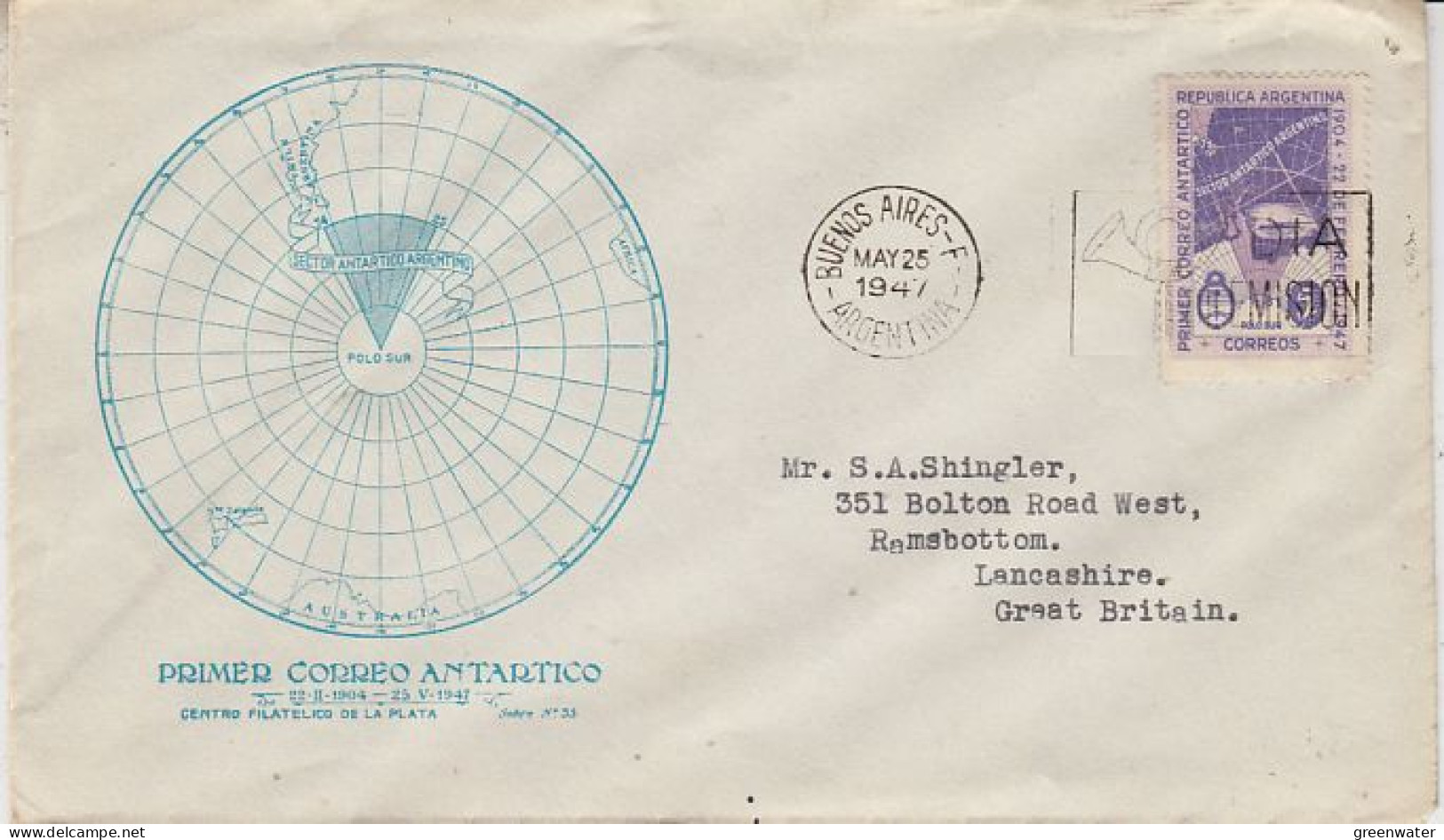 Argentina 1947 Antarctica 1v On FDC) (59864) - FDC