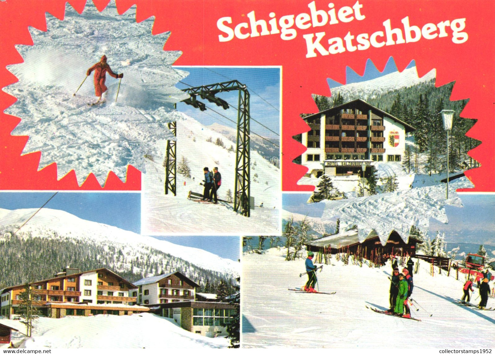 KATSCHBERG, ST. MICHAEL IM LUNGAU, SALZBURG, MULTIPLE VIEWS, SKI RESORT, SKI LIFT, ARCHITECTURE, AUSTRIA, POSTCARD - St. Michael Im Lungau