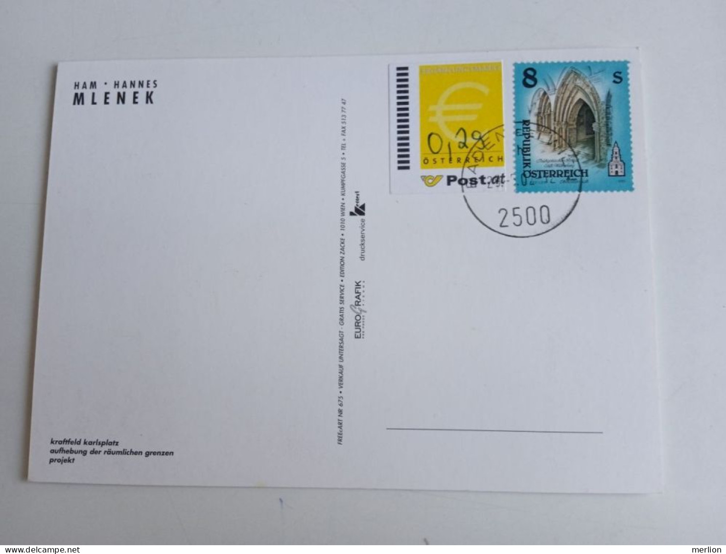 D203013  Österreich   Postkarte Vom 29.06.2002 Mit Ergänzungsmarke € 0,29  Mit Stempel  Baden Bei Wien - Covers & Documents