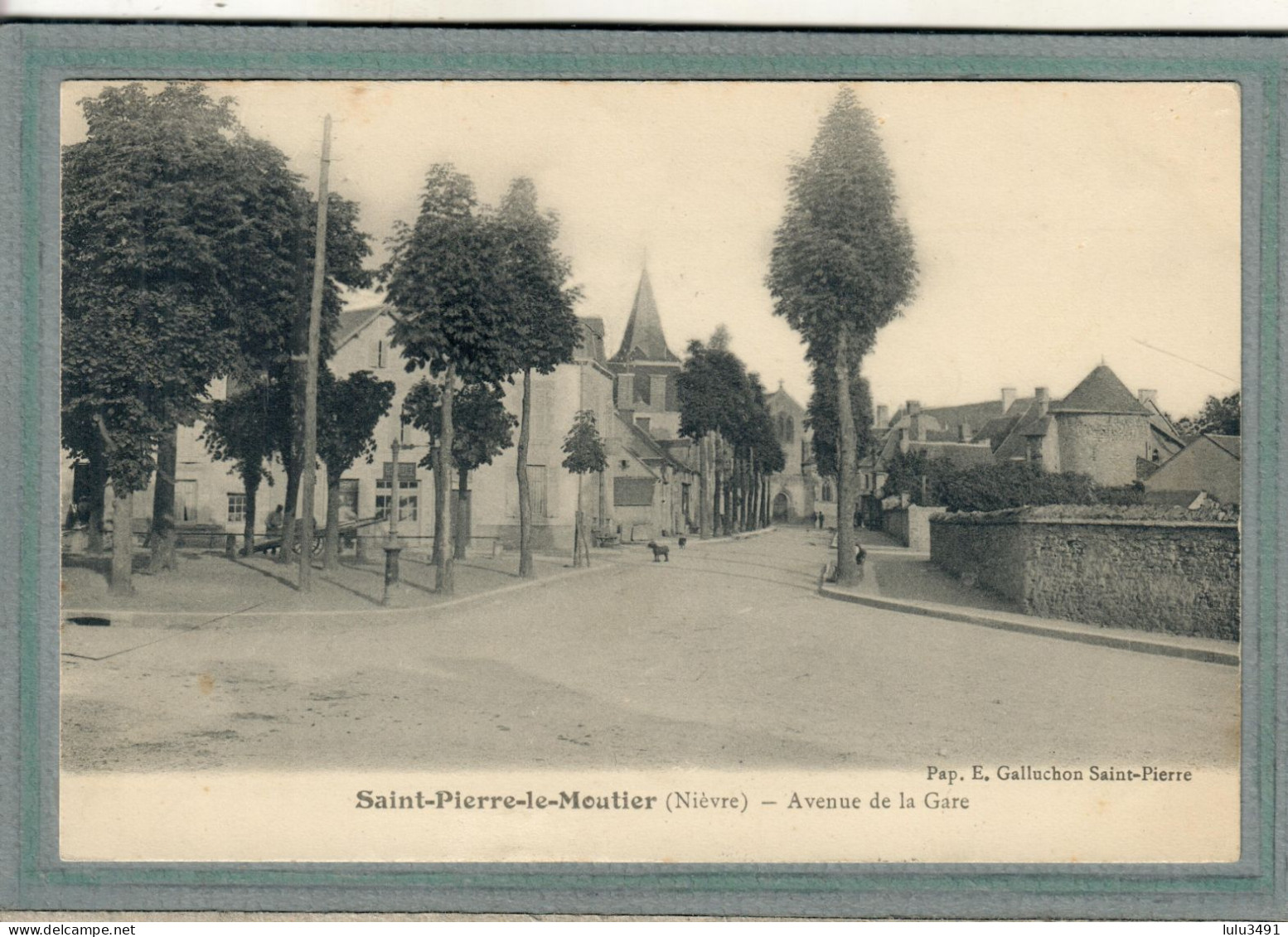 CPA (58) SAINT-PIERRE-le-MOUTIER - Aspect De L'avenue De La Gare En 1909 - Saint Pierre Le Moutier