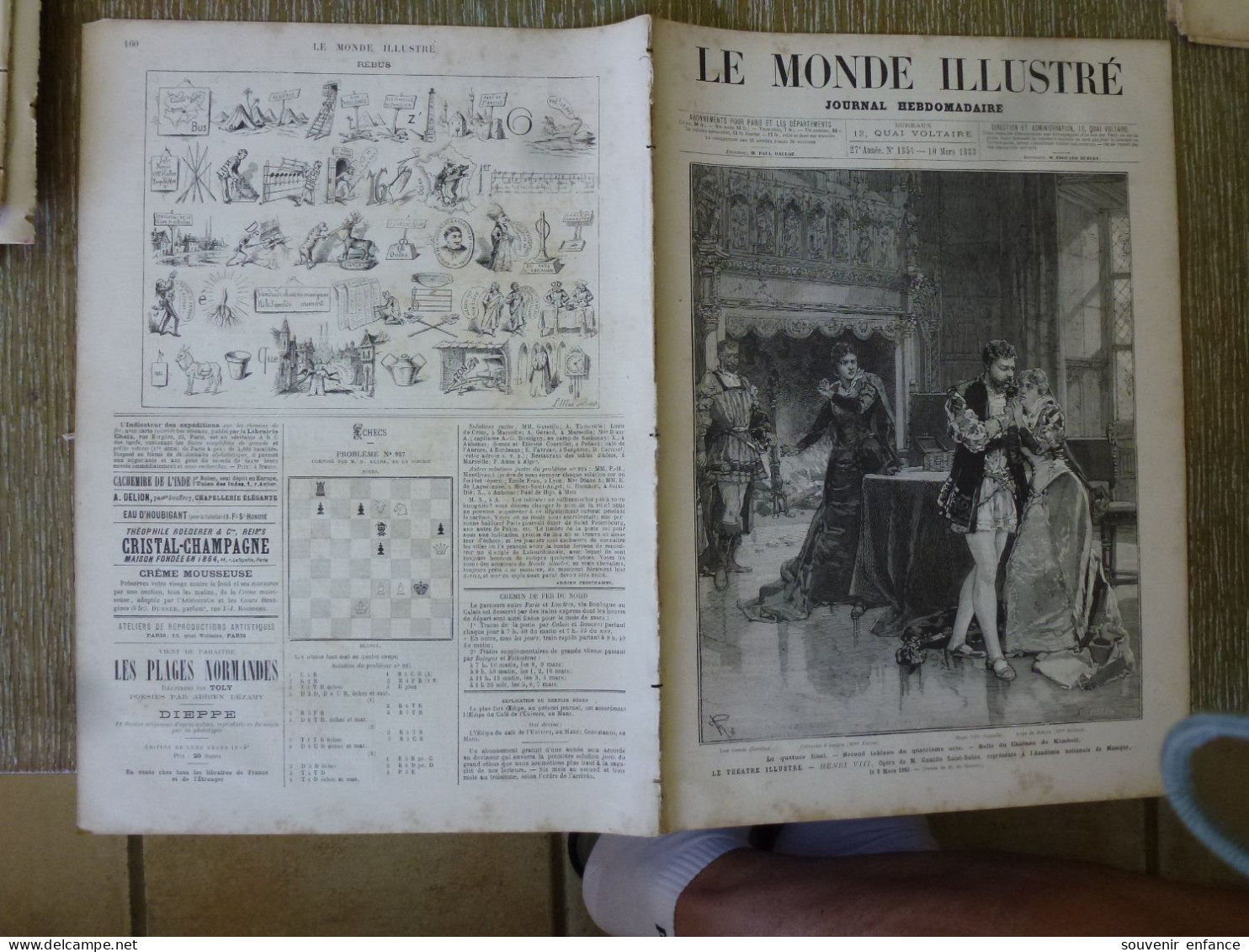 Le Monde Illustré Mars 1883 Camille Saint Saens Palais Des Tuileries Rue Berthollet - Zeitschriften - Vor 1900