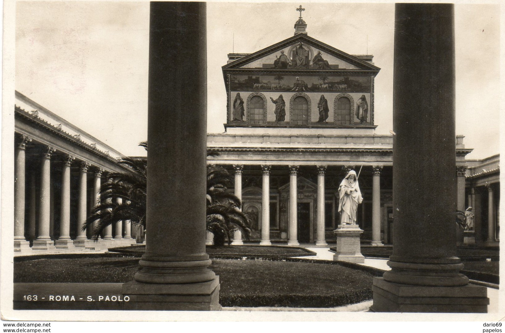 1937 CARTOLINA CON ANNULLO ROMA S. PAOLO - Otros Monumentos Y Edificios
