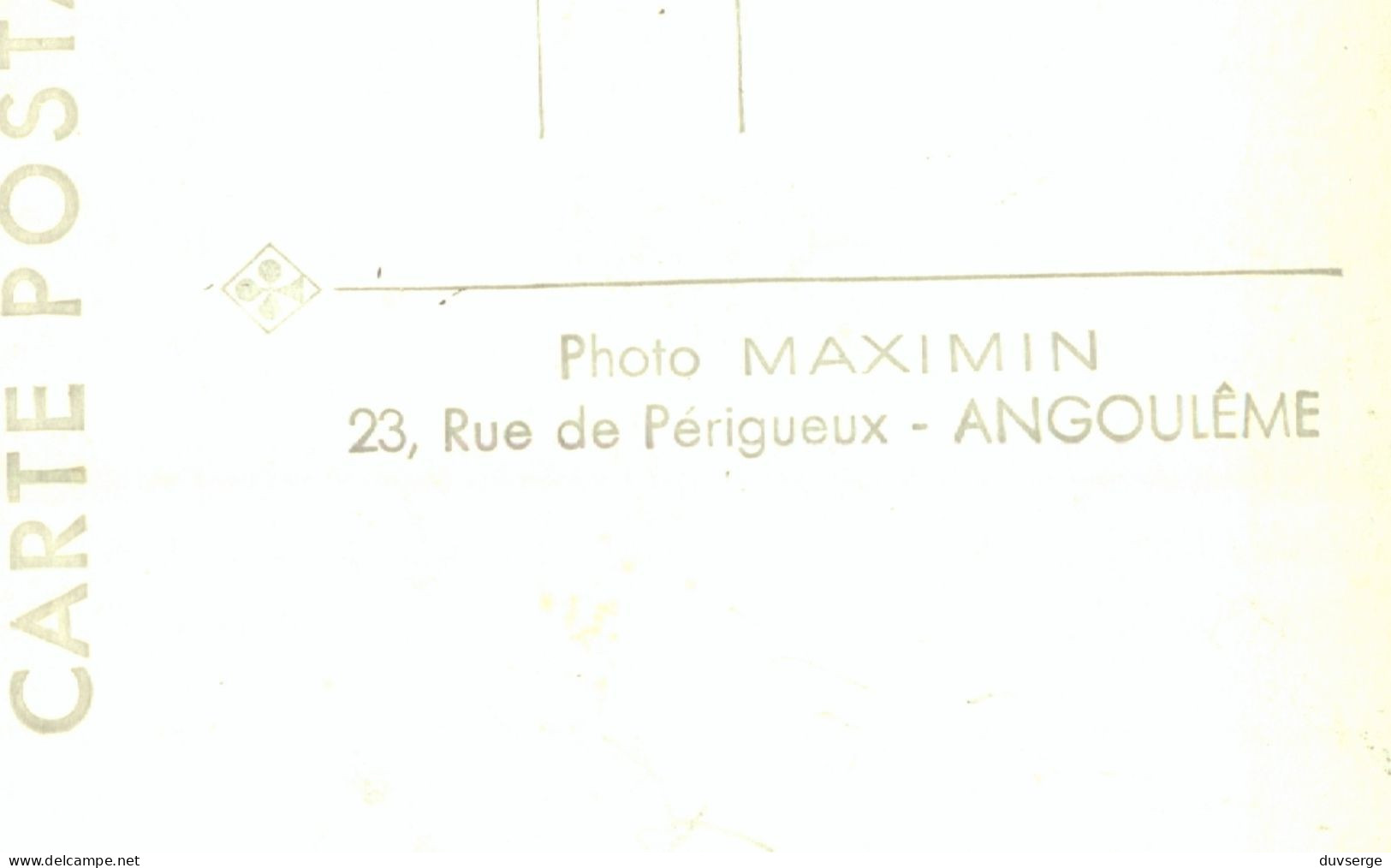 Carte Photo Militaire Soldat Du 107eme Regiment D' Infanterie Photographie Maximin Angouleme  ( Format 8,5cm X 13,5cm ) - Régiments