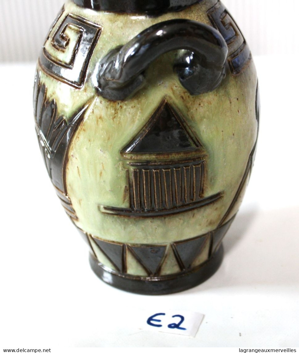 E2 Ancien Vase - Décor Oriental - Egypte - Grès - Signé Dubois - Rare - Art Déco - Dubois (BEL)