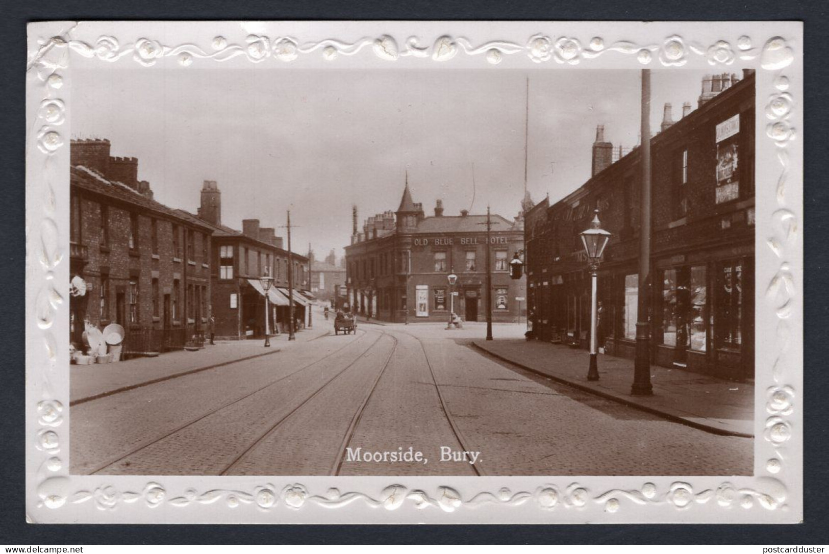 UK England BURY Manchester 1910s Moorside. Street View. Old Postcard (h475) - Manchester