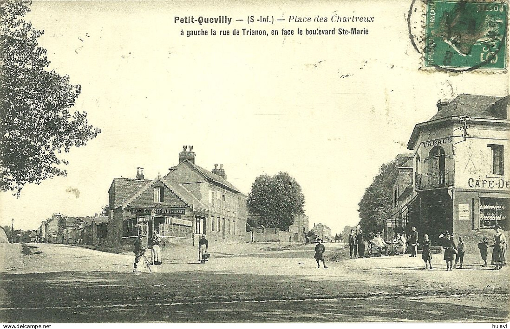 76  PETIT QUEVILLY - PLACE DES CHARTREUX ..... (pli D' Angle) (ref 2652) - Autres & Non Classés