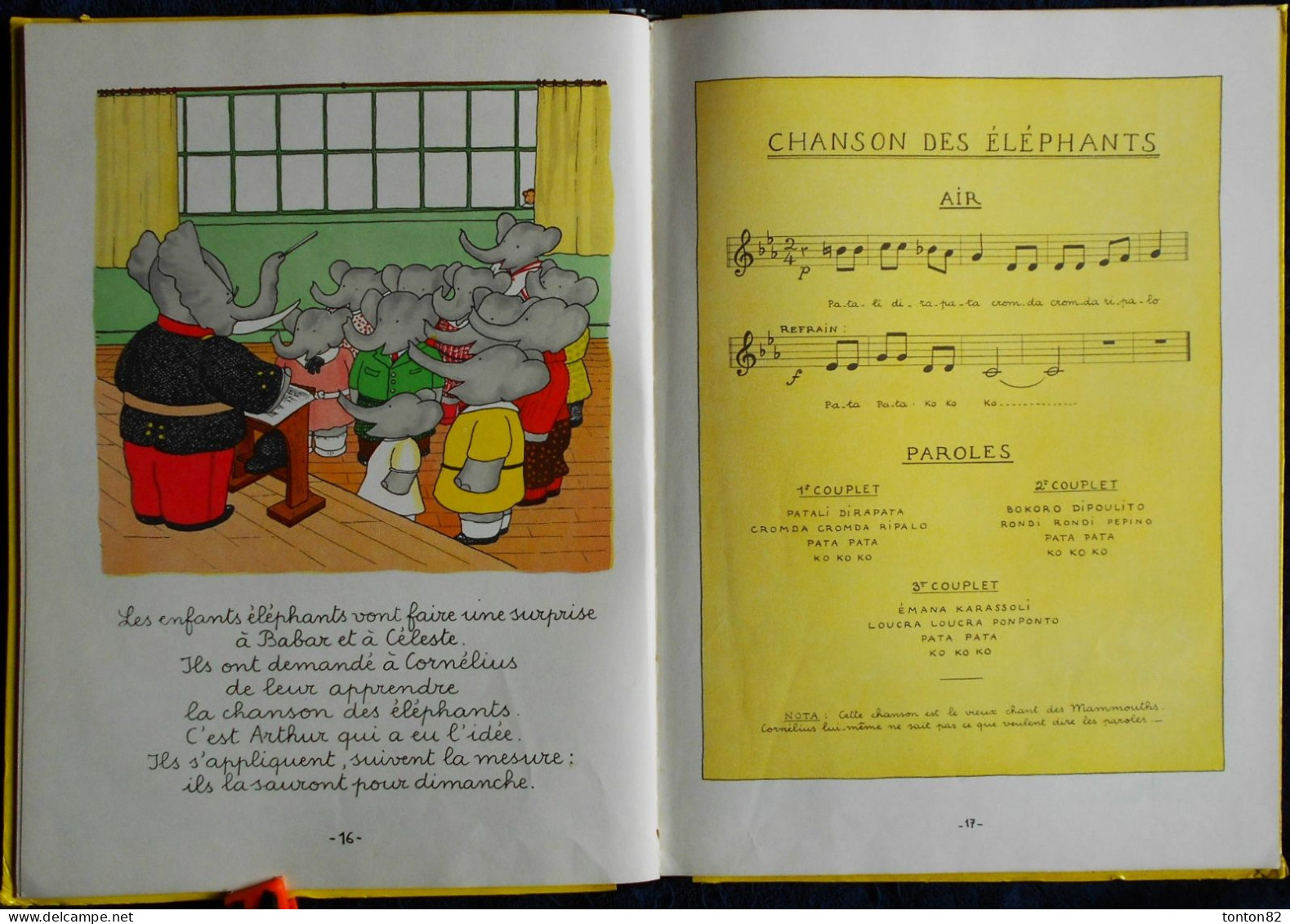 Jean De Brunhoff - BABAR  - Le ROI BABAR - Grands Albums BABAR Hachette - ( 1990 ) .