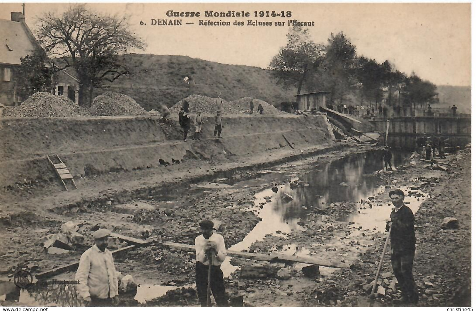 PENICHE    DENAIN  59   REFECTION DES ECLUSES SUR L ' ESCAUT - Hausboote