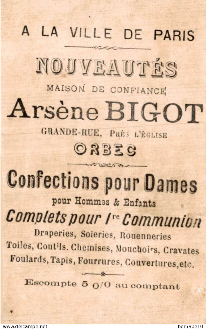 CHROMO A LA VILLE DE PARIS NOUVEAUTES A. BIGOT A ORBEC ALPHABET LA LETTRE V (VACHE VOLIERE VENDANGES VELOS) - Other & Unclassified