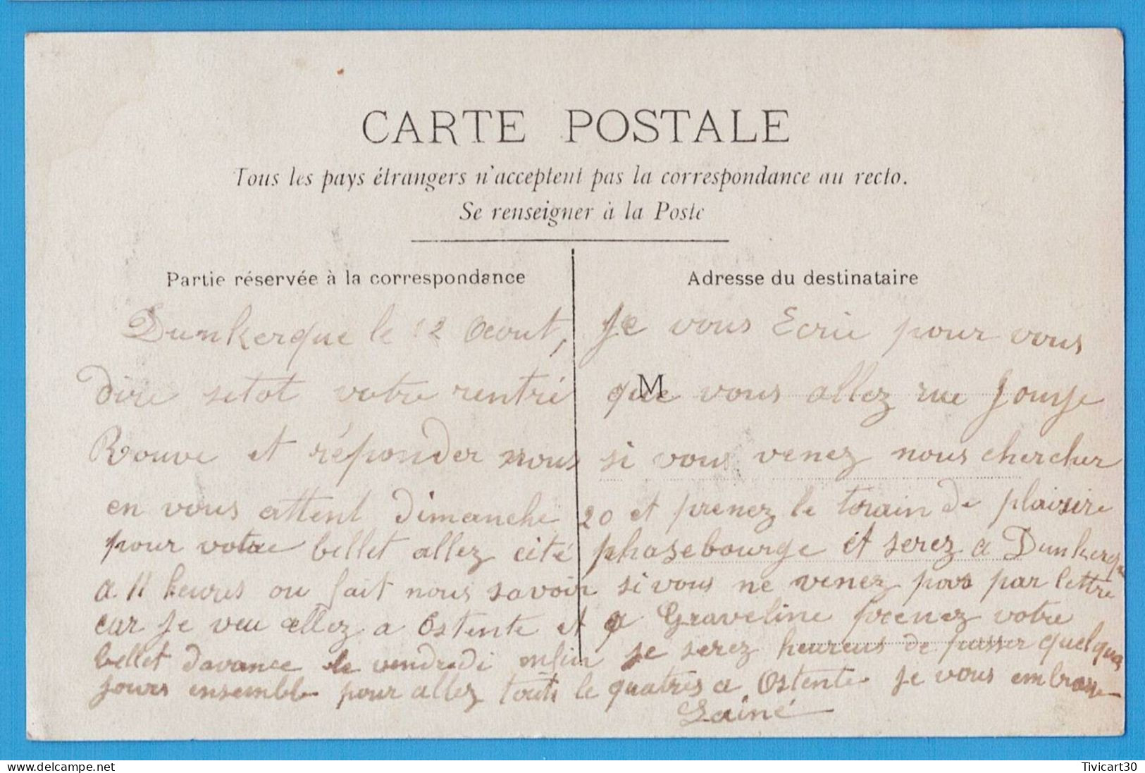 CARTE PHOTO NORD (59) - DUNKERQUE - DEVANTURE COMMERCE "AU COURRIER DE FURNES", RUE DES BASSINS - Dunkerque