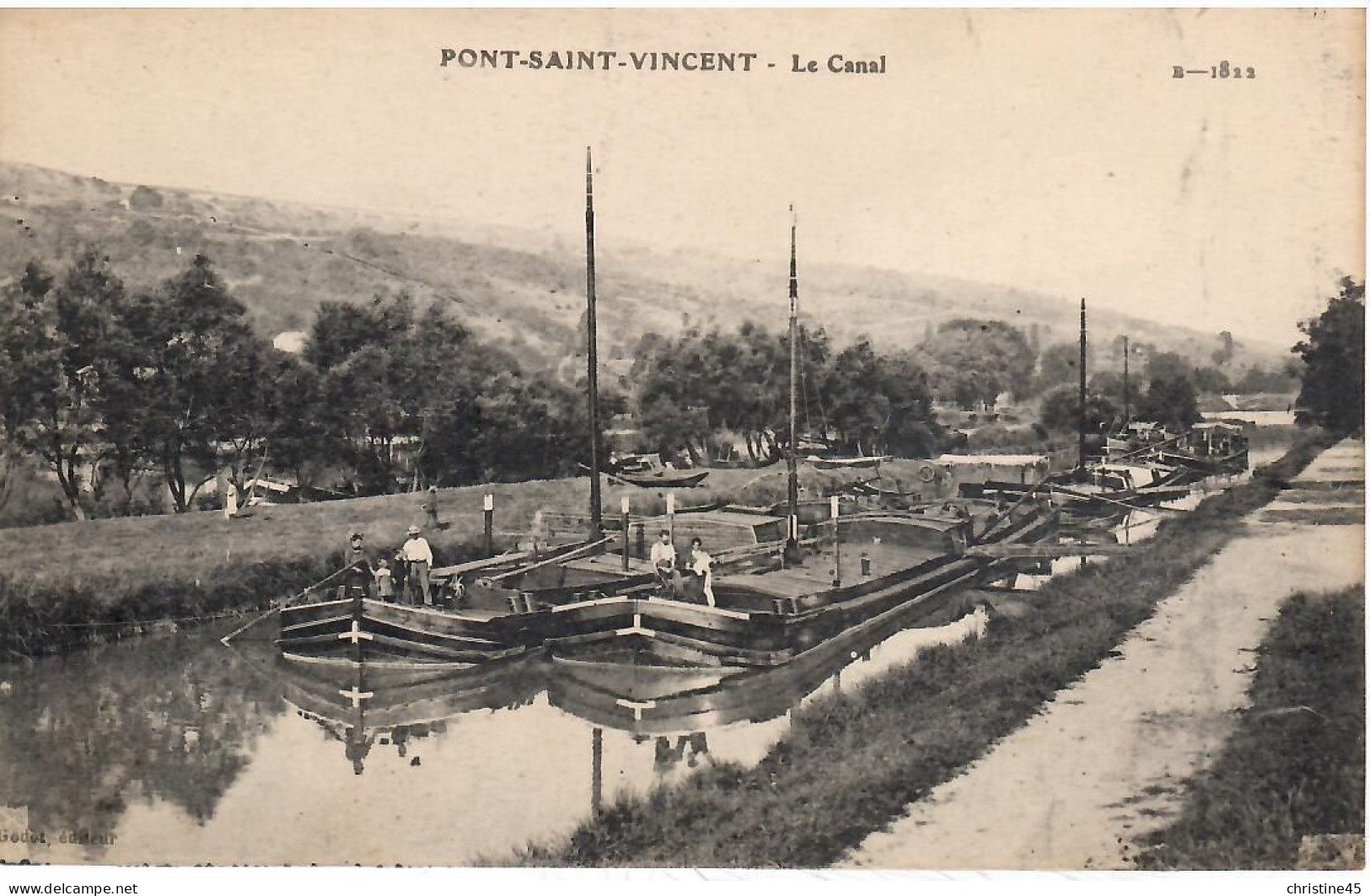 PENICHE      PONT SAINT VINCENT  LE CANAL - Péniches