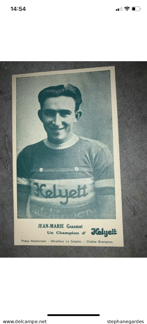 Carte Postale Cyclisme Jean Marie Goasmat  Cycle Helyett - Cyclisme