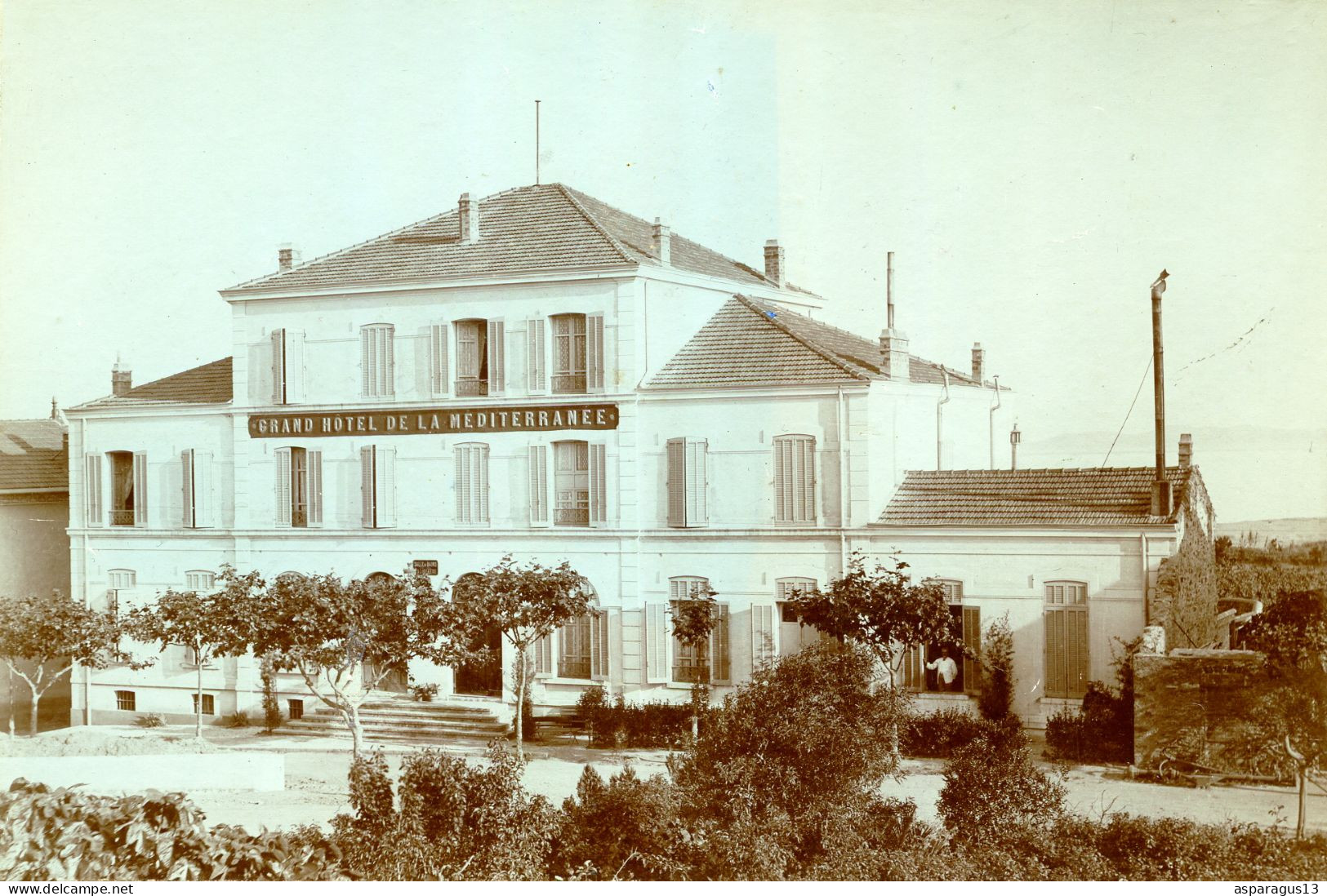 Le Lavandou Hôtel Mediterranée Photo Format 16.5x11 Collée Sur Carton - Anciennes (Av. 1900)