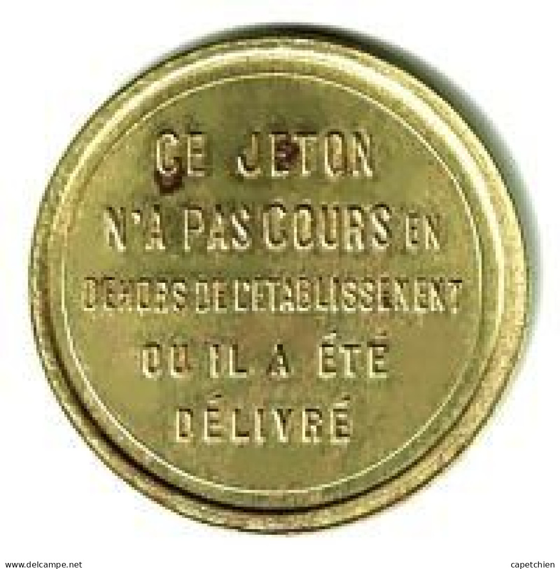 FRANCE / JETON / 10 CENTIMES  / DISTRIBUTEUR AUTOMATIQUE AC / LAITON / 30 Mm / 8.55 G - Notgeld