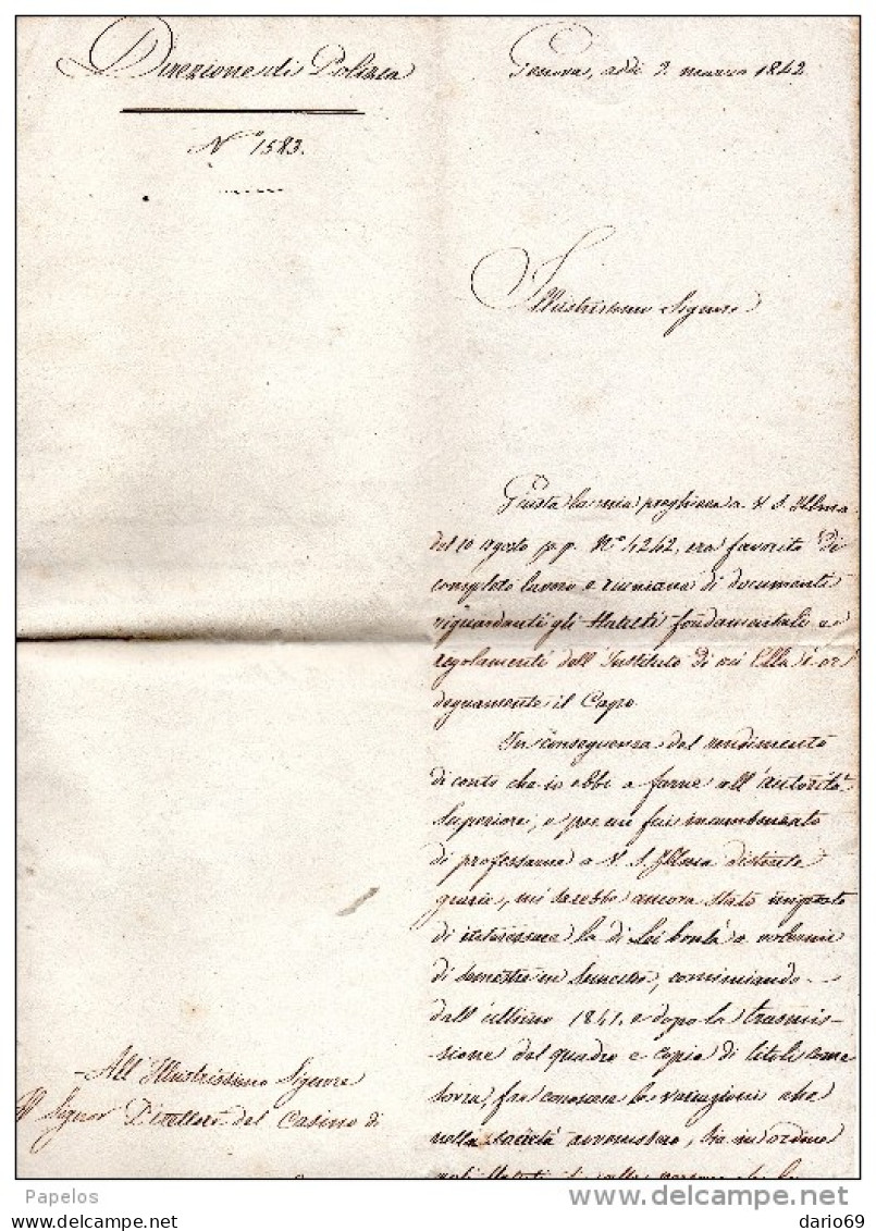 1842 LETTERA - Historical Documents