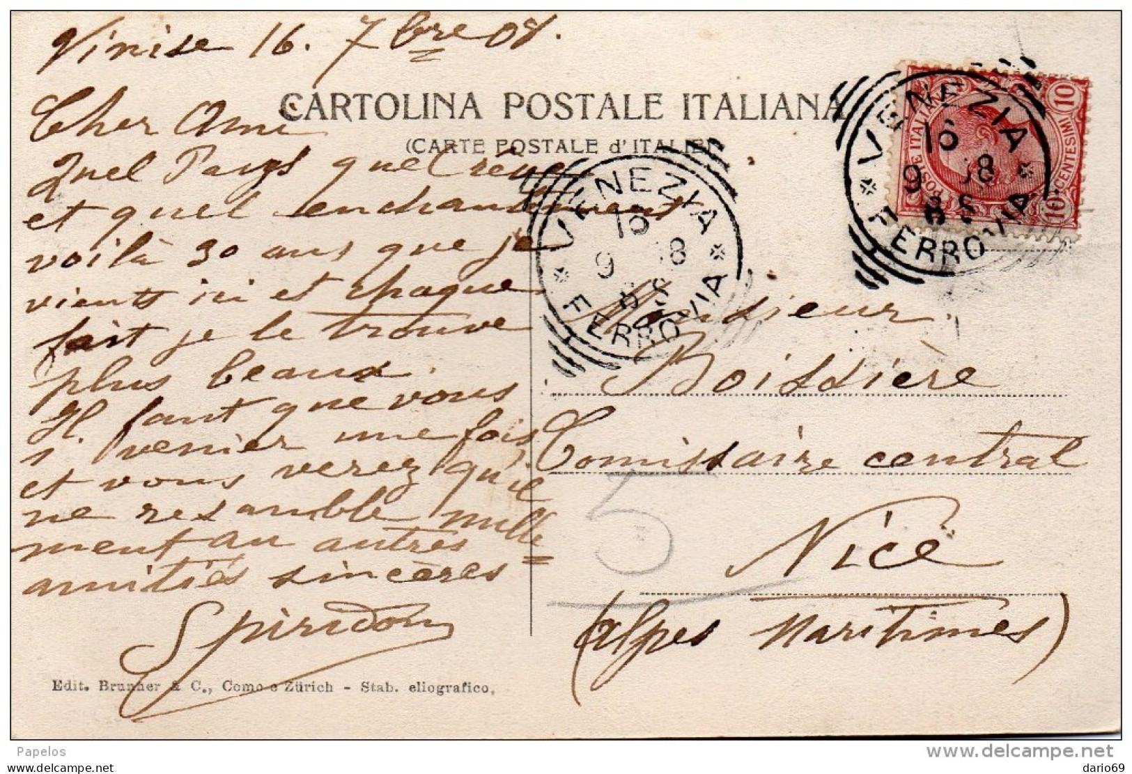 1908   CARTOLINA VENEZIA - PALAZZO DUCALE - Venezia (Venice)