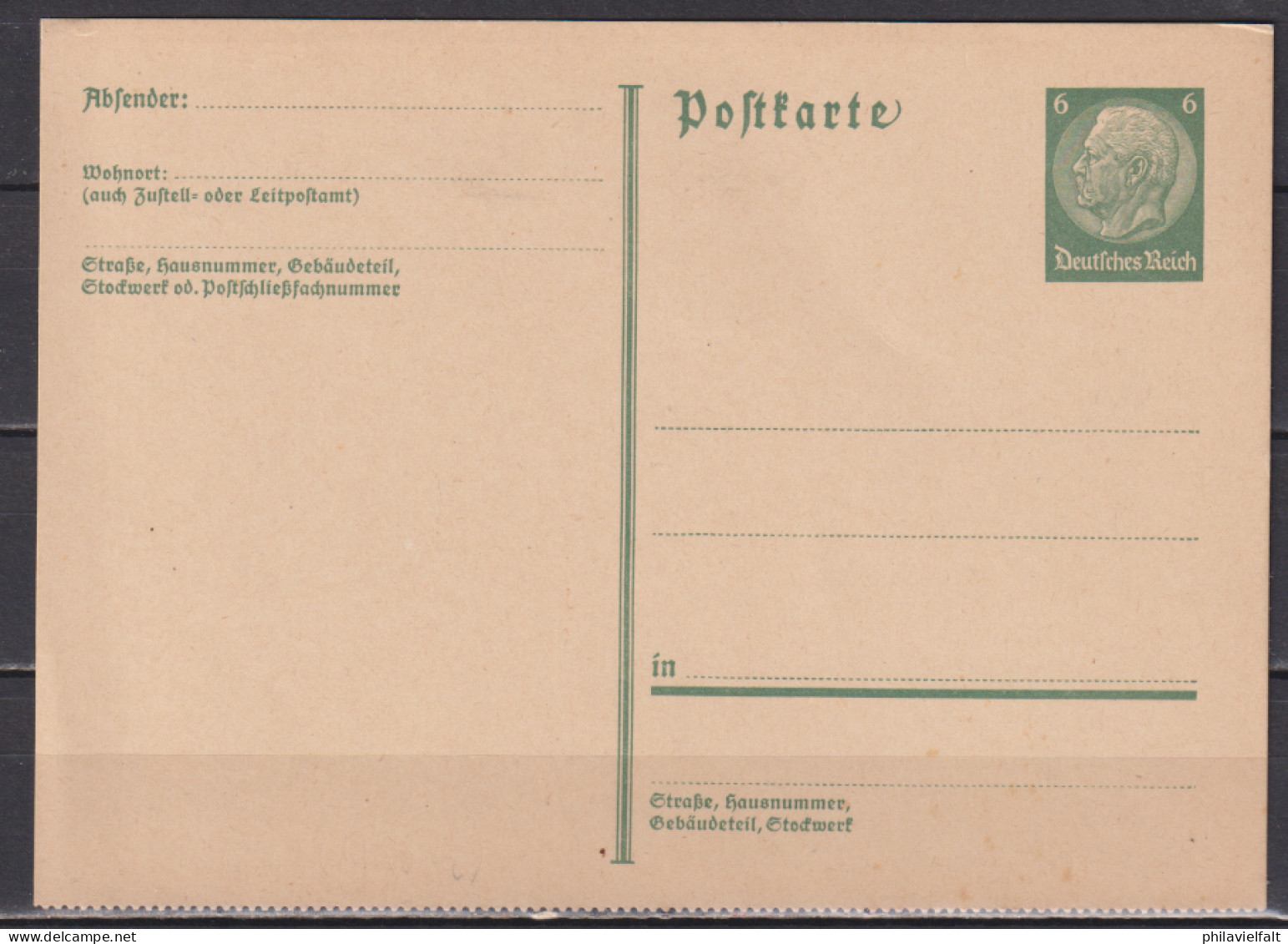 Dt.Reich Ganzsache P 218II ** Gezähnt - Cartes Postales