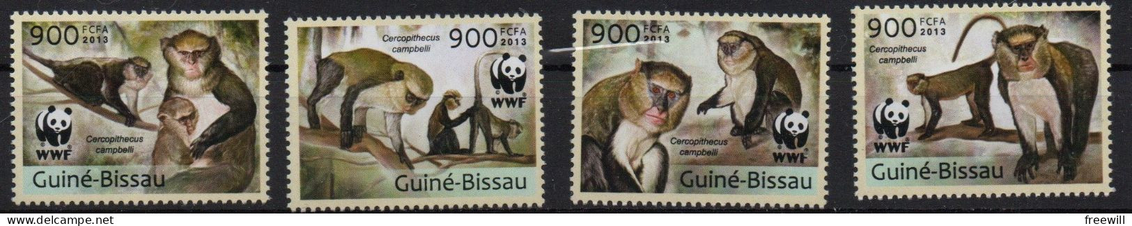 Guinée-Bissau  Espèces Menacées- Endangered Animals 2013 WWF  XXX - Guinea-Bissau