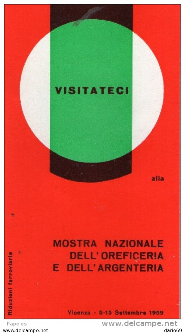 1959 MOSTRA   NAZIONALE DELL'OREFICERIA E DELL' ARGENTERIA - Cinderellas