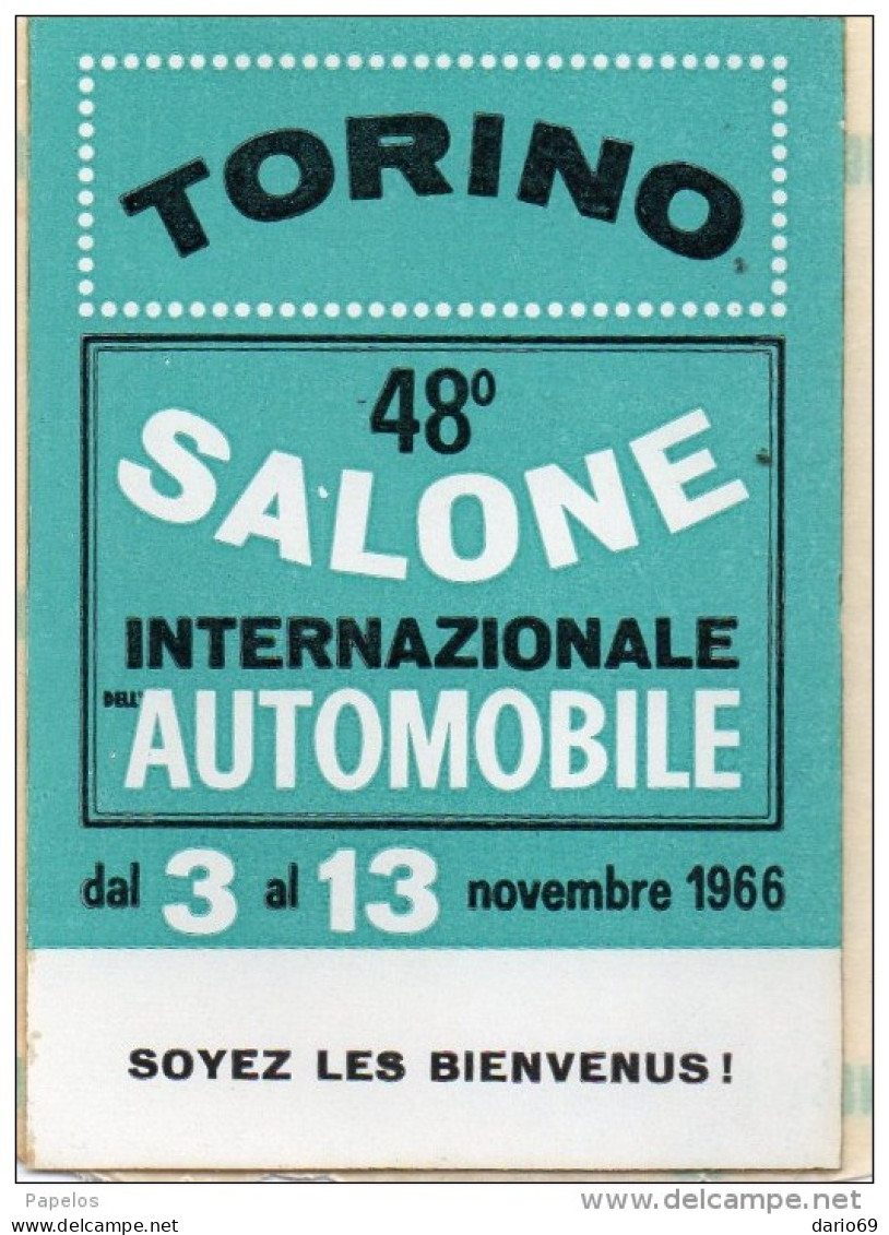 1966 TORINO 48° SALONE INTERNAZIONALE DELL'AUTOMOBILE - Cinderellas