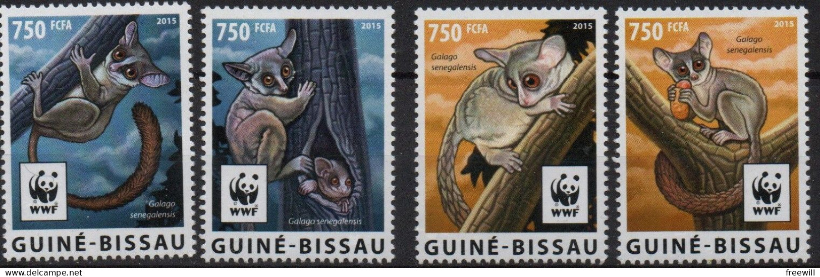 Guinée-Bissau  Espèces Menacées- Endangered Animals 2015 WWF  XXX - Guinée-Bissau
