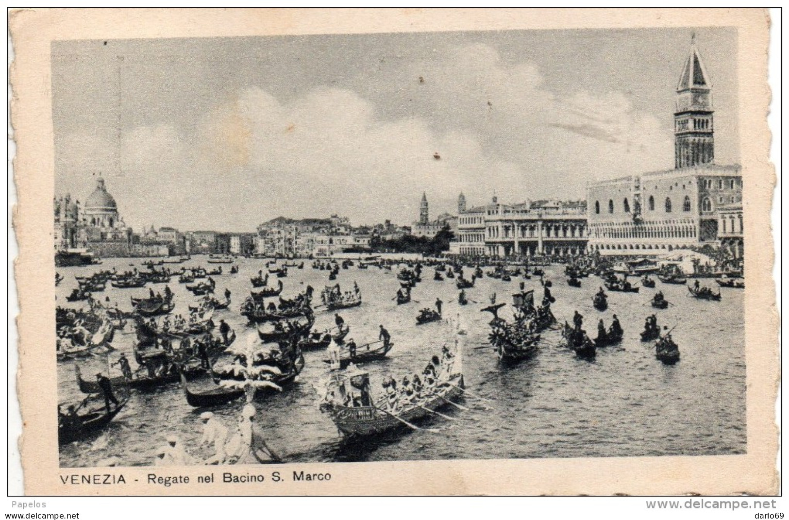 1932 CARTOLINA - VENEZIA - REGATA NEL BACINO DI S. MARCO - Venezia (Venice)