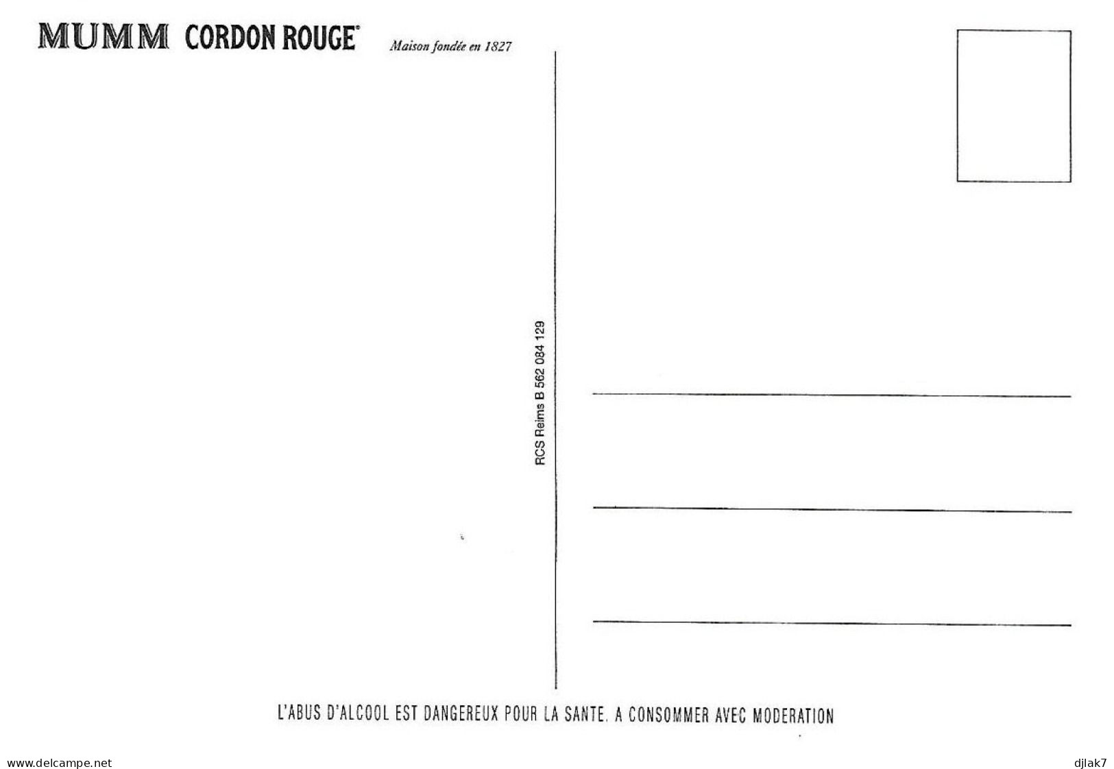 Publicité Champagne Mumm Cordon Rouge - Werbepostkarten