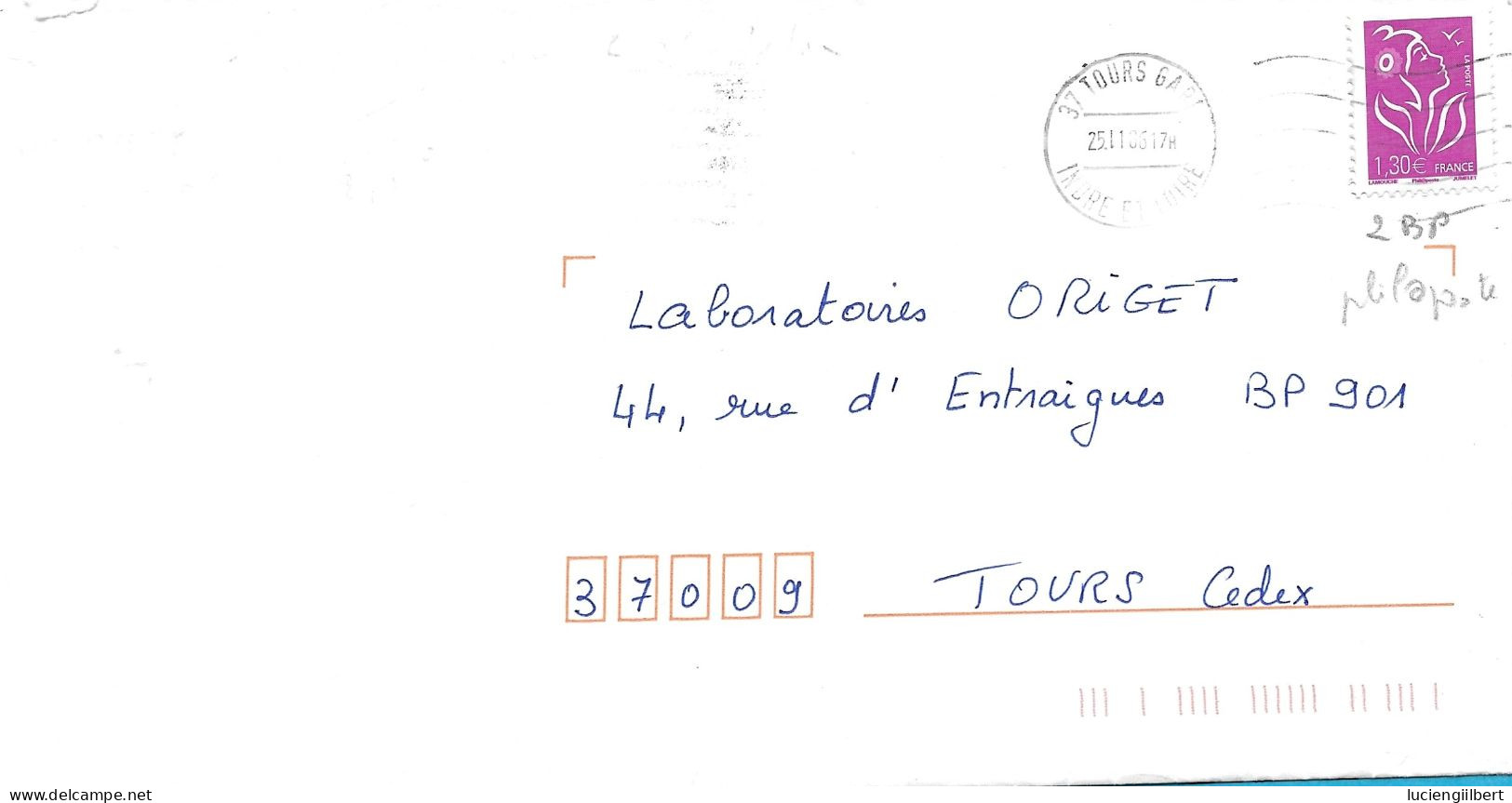 TIMBRE N° 3971   - MARIANNE DE LA MOUCHE     - TARIF DU 1 10 06 AU 28 2 08 3E ECHELON -  SEUL SUR LETTRE - 2006 - Tarifs Postaux