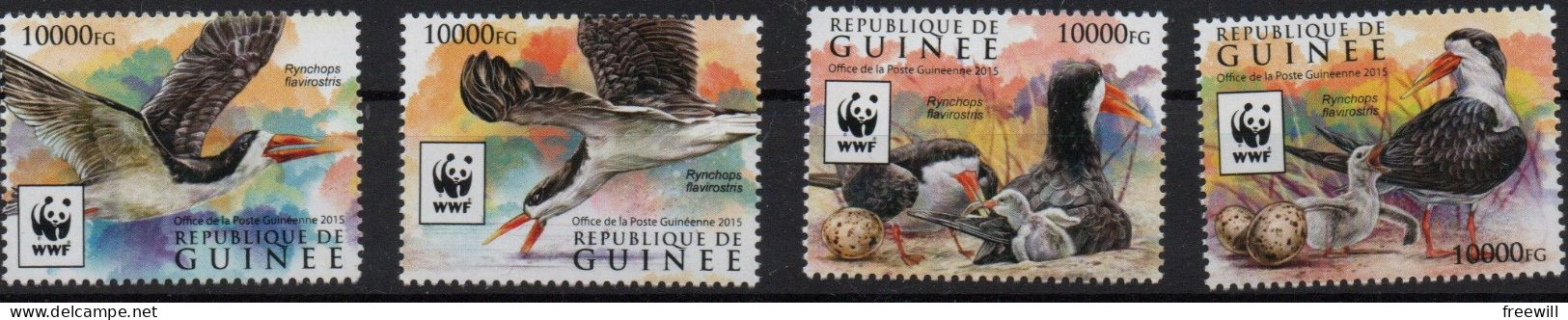 Guinée, Guinea  Espèces Menacées- Endangered Animals 2015 WWF  XXX - Guinea (1958-...)