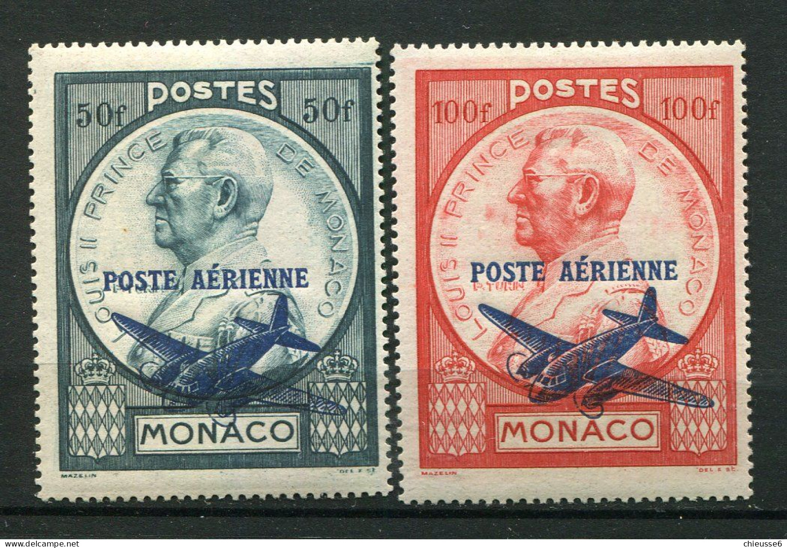 Monaco ** Poste Aérienne  13/14 -  Timbres - Poste Surchargés - Posta Aerea