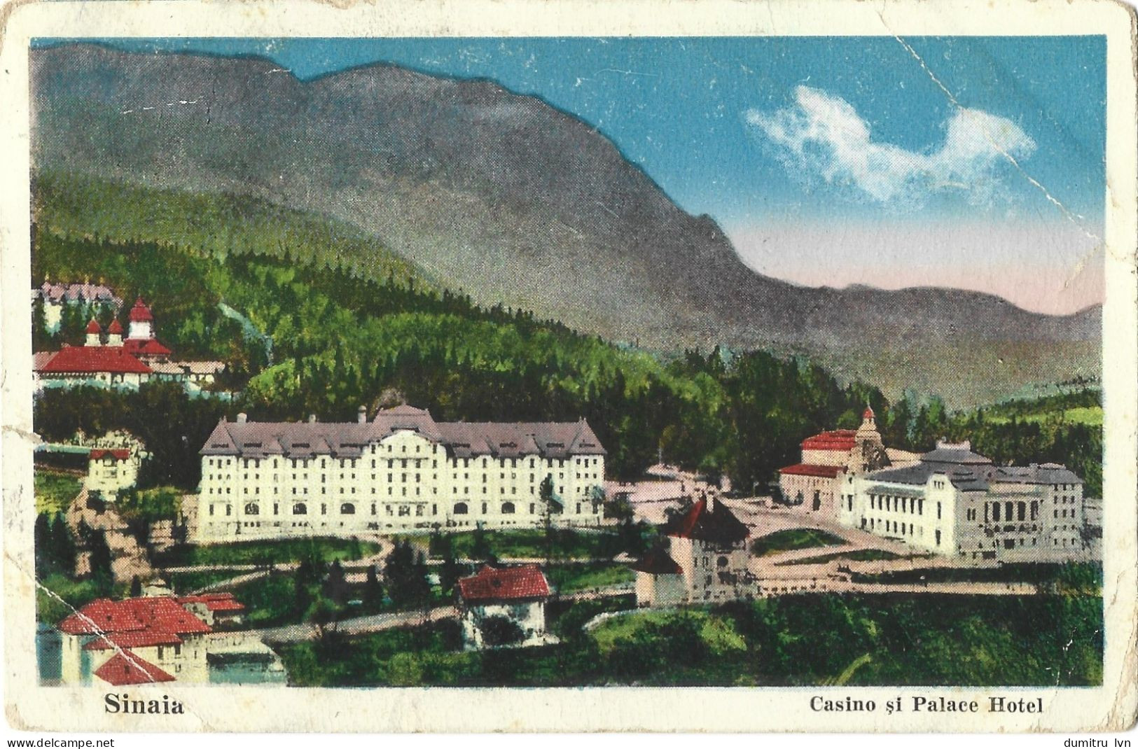 ROMANIA 1935 SINAIA - THE CASINO AND PALACE HOTEL, BUILDINGS, ARCHITECTURE, MOUNTAIN LANDSCAPE - Rumänien