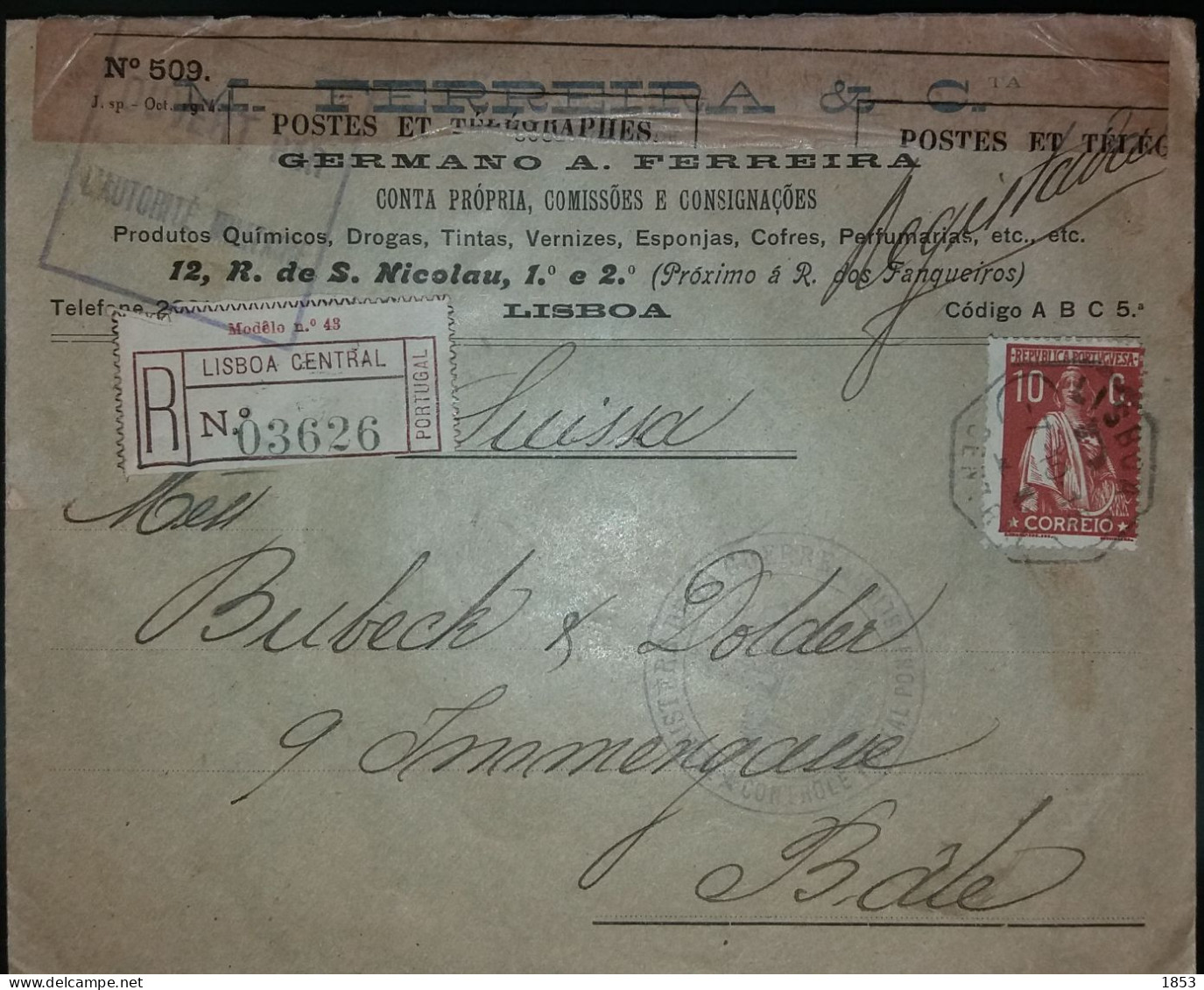 TIPO CERES - WWI - MARCOFILIA - CENSURAS - Briefe U. Dokumente