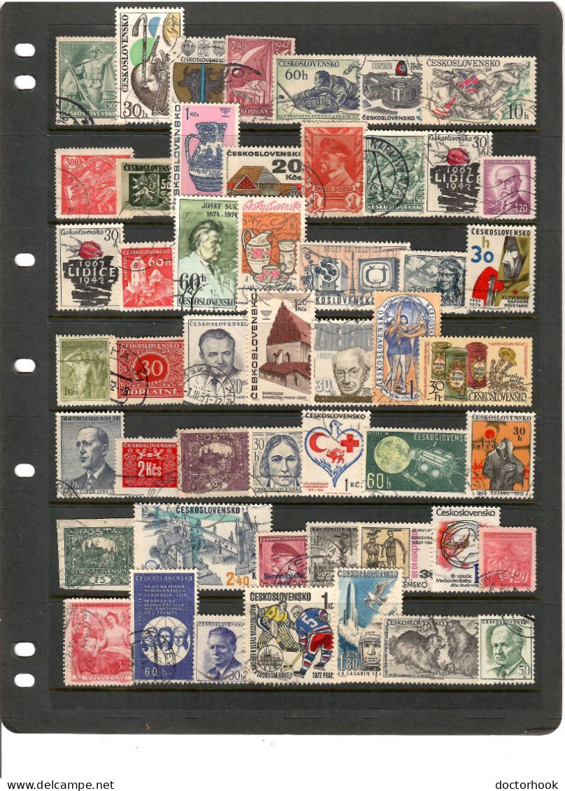 CZECHOSLOVAKIA   50 DIFFERENT USED (STOCK SHEET NOT INCLUDED) (CONDITION PER SCAN) (Per50-16) - Lots & Serien