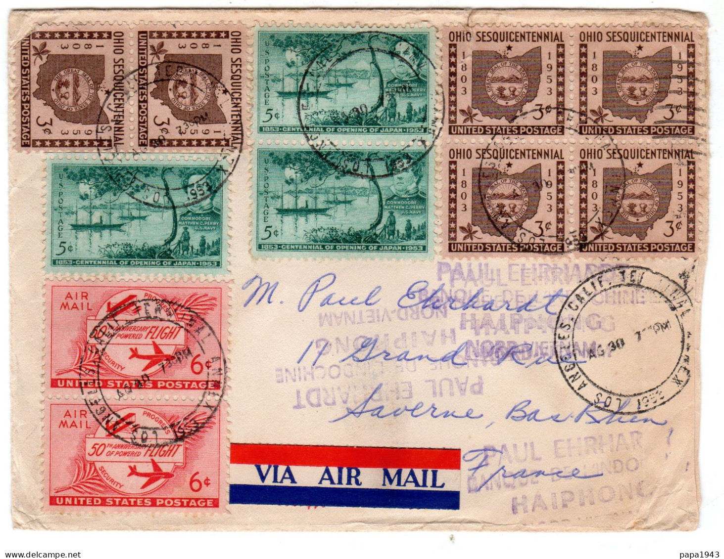 1930  Lettre De LOS ANGELES  Envoyée à SAVERNE  67 - Lettres & Documents