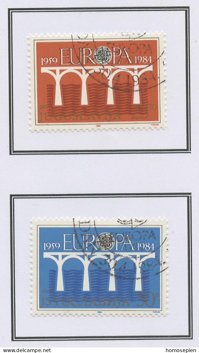 Yougoslavie - Jugoslawien - Yugoslavia 1984 Y&T N°1925 à 1926 - Michel N°2046 à 2047 (o) - EUROPA - Oblitérés