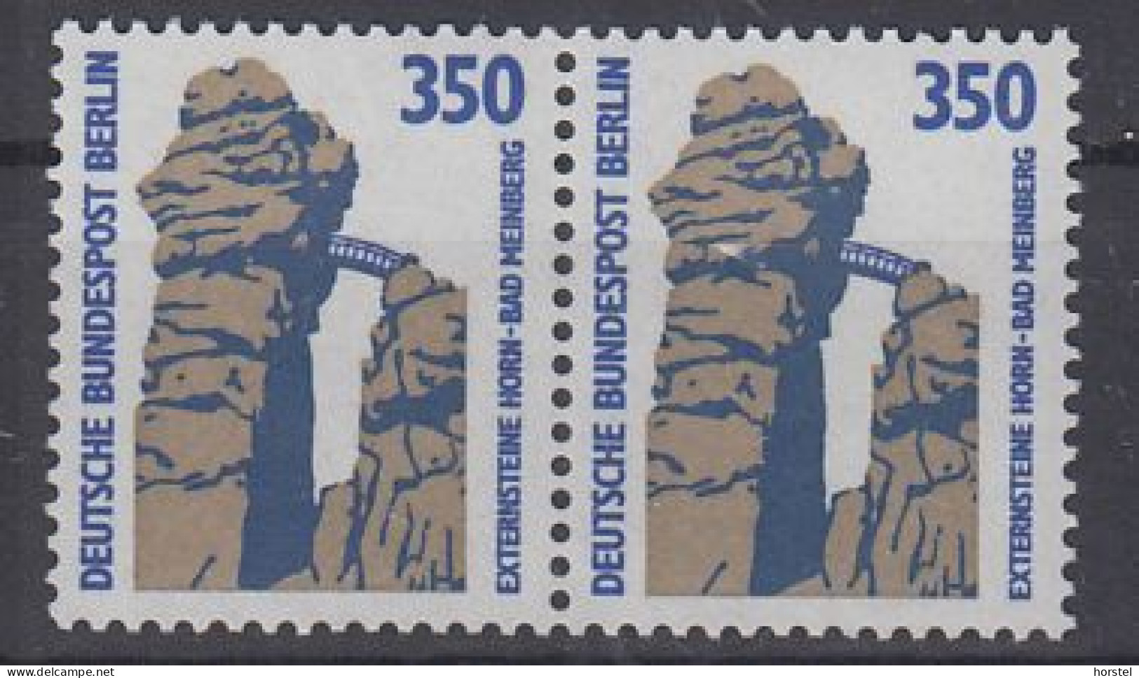 Berlin Mi.Nr.835A/835A Waagerechtes Paar - Extern Steine - Unused Stamps