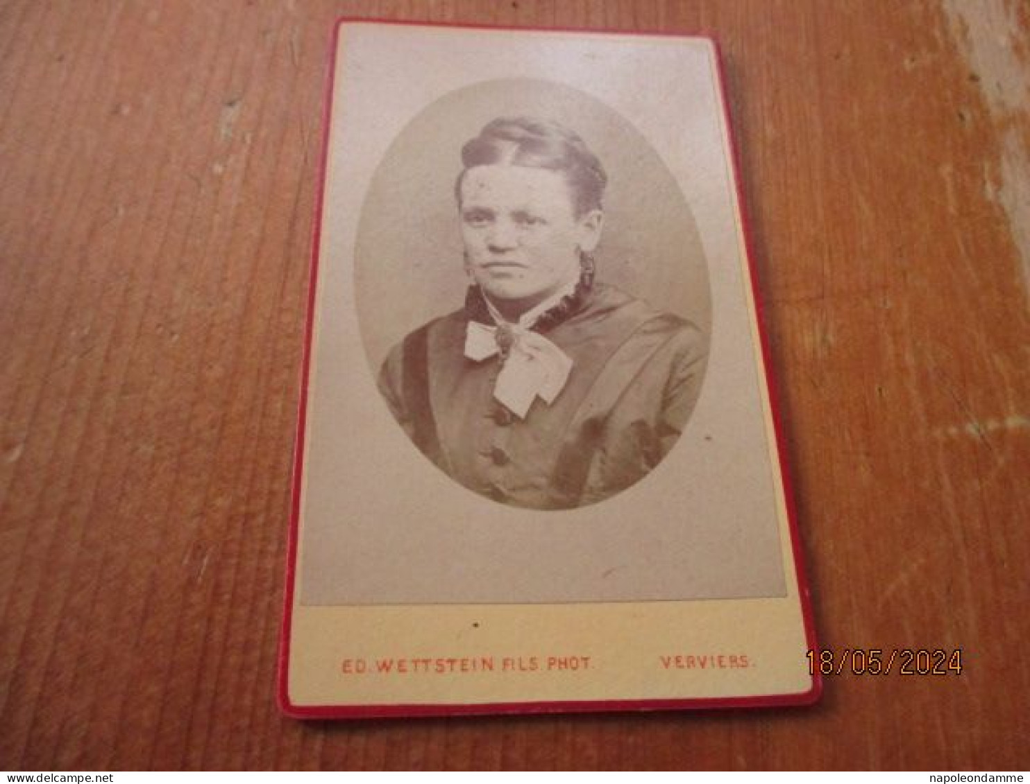 Foto Cdv,edit Ed Wettstein Fils, Verviers - Oud (voor 1900)