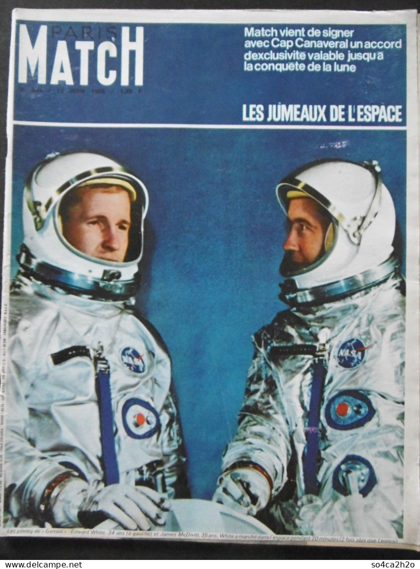 Paris Match N°844 12 Juin 1965 Les Jumeaux De L'espace; Jacques Anquetil - Informations Générales