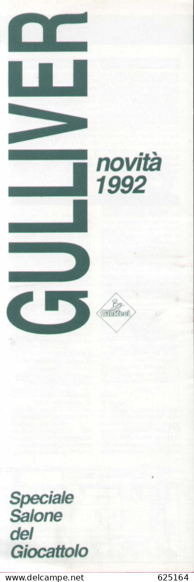 Catalogue Edizioni GULLLIVER Novità 1992 Speciale Salone Del Giocattolo - En Italien - Non Classés