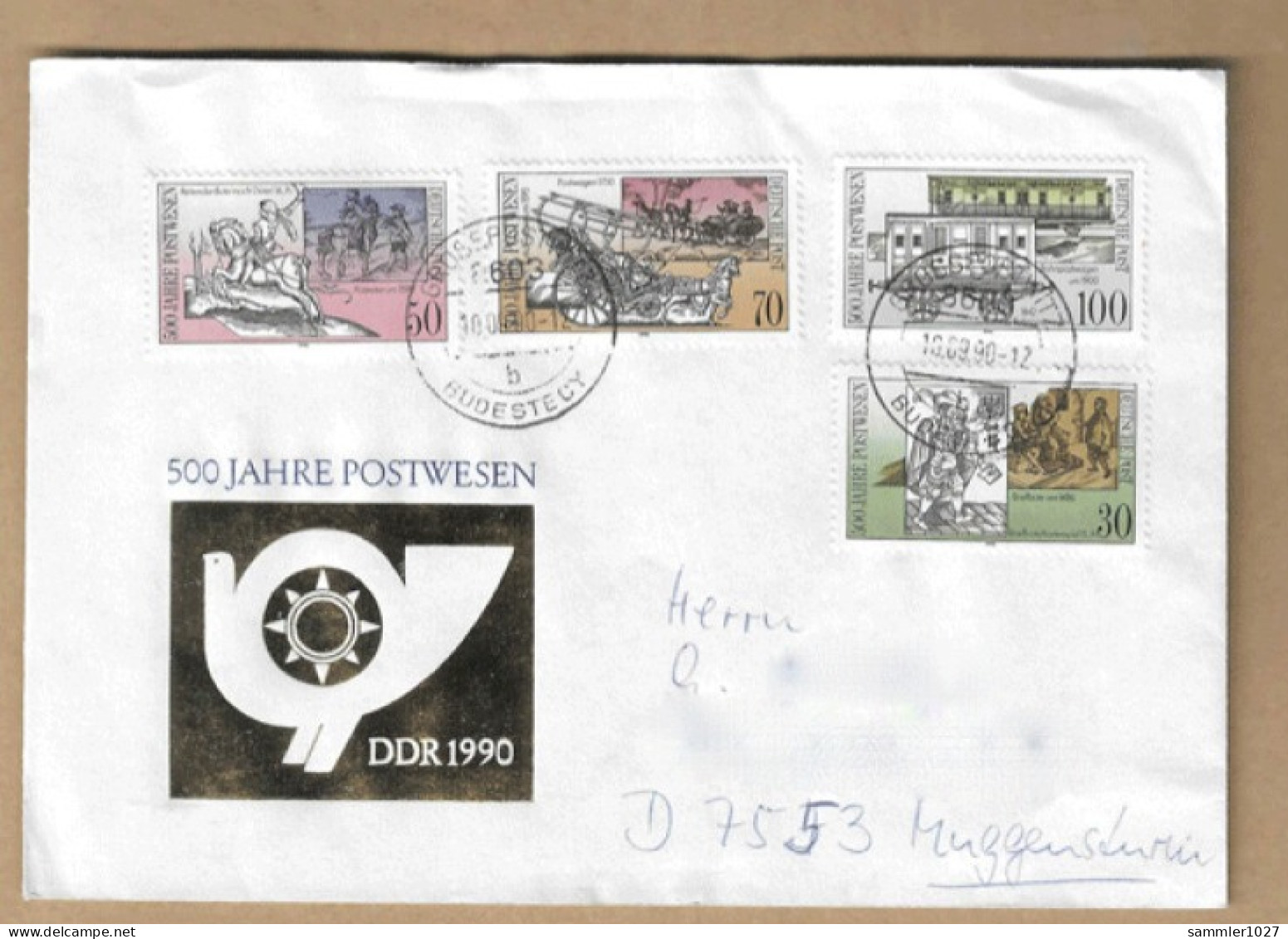 Los Vom 18.05 -   Sammlerumschlag Aus Grosspostwitz 1990 - Lettres & Documents