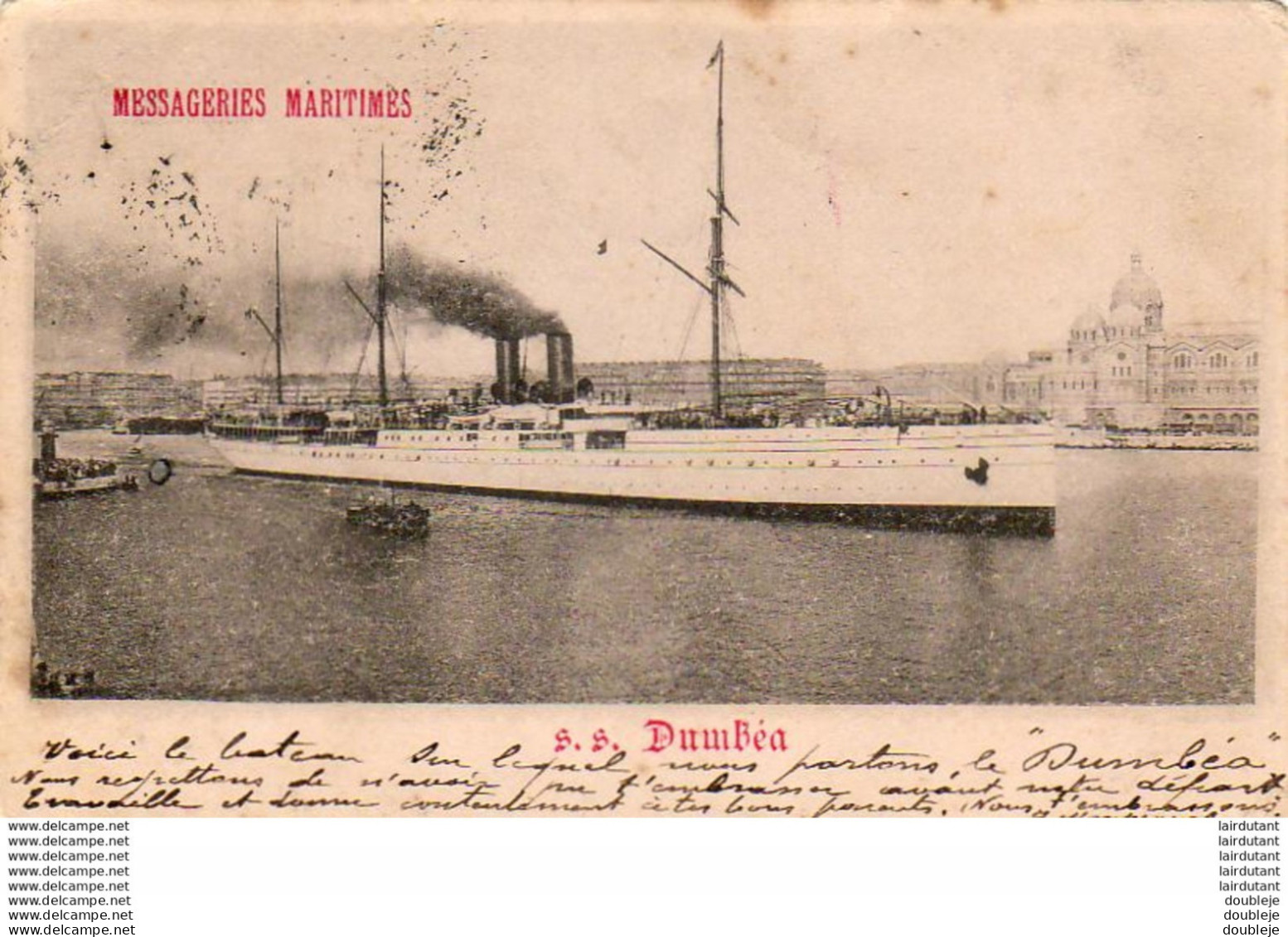 PAQUEBOTS  " S.S. Dumbea "- Cie Des Messageries Maritimes  ... - Paquebots