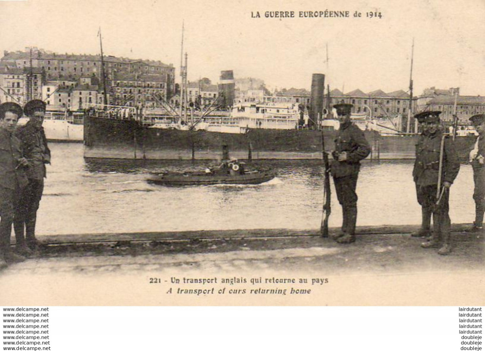 Marine Militaire Française- Un Transport Anglais Qui Retourne Au Pays  ... - Guerre