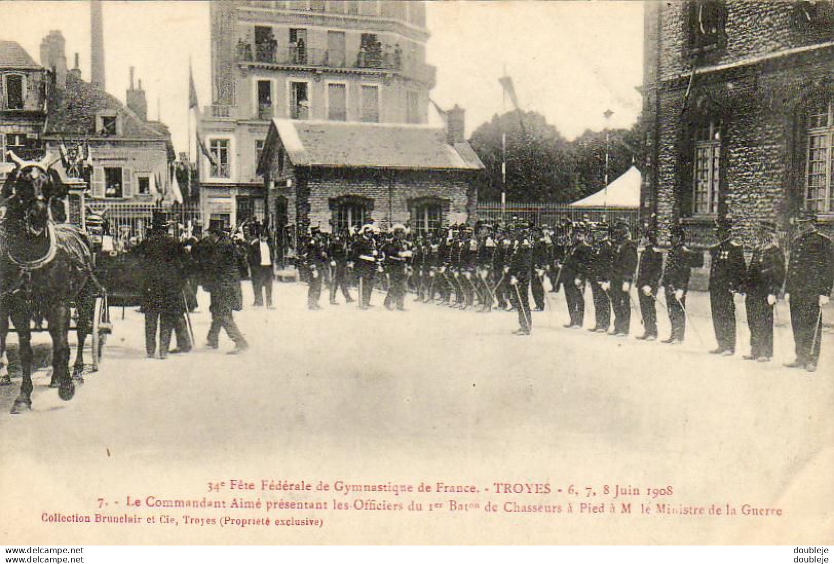 D10  TROYES  34 ème Fête Fédérale De Gymnastique 1908  Le Commandant Aimé - Troyes