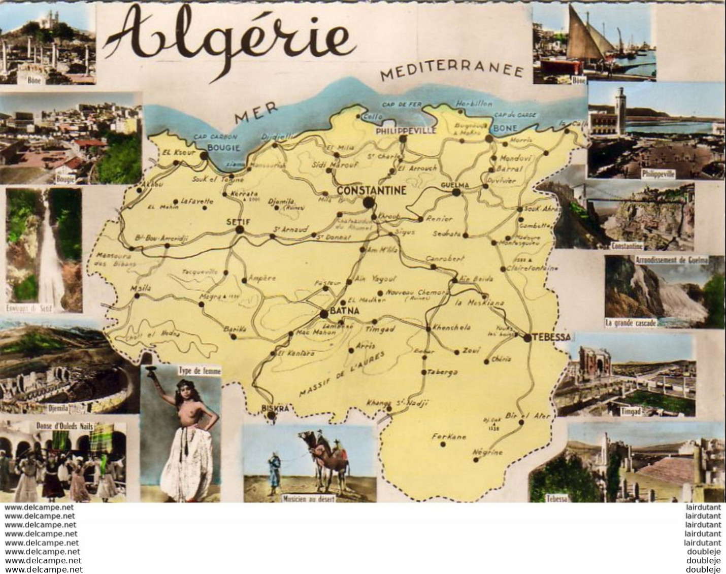 ALGERIE  Carte De L' Algérie  ..... - Autres & Non Classés