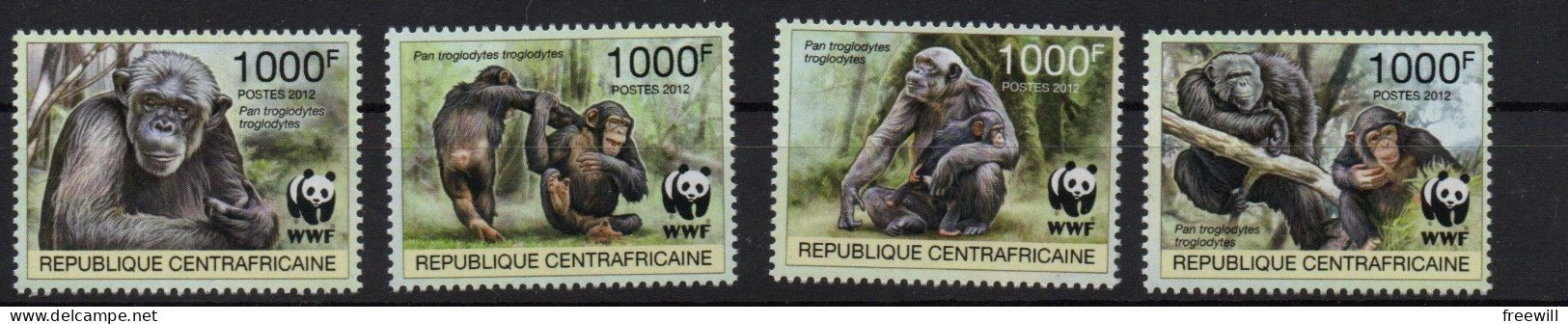 Centrafrique   Espèces Menacées- Endangered Animals 2012 WWF  XXX - Zentralafrik. Republik