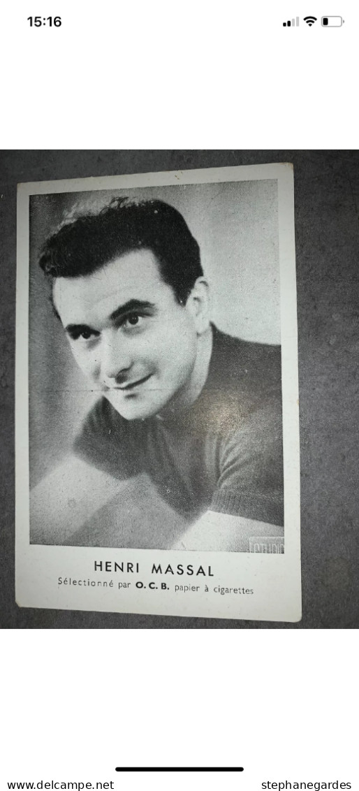 Carte Postale Henri Massal Cyclisme Collection OCB Année 50 - Cyclisme