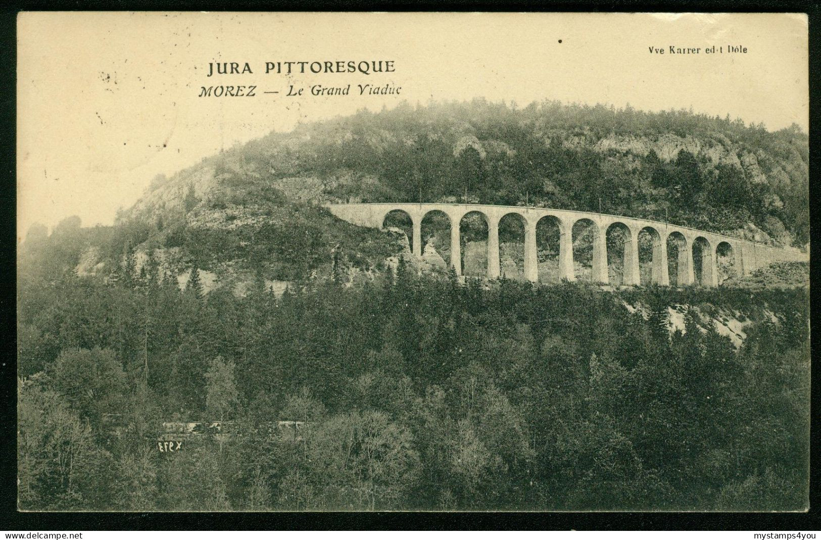 Ak France, Morez | Le Grand Viaduc (1909 Morez > Denmark) #ans-1948 - Morez