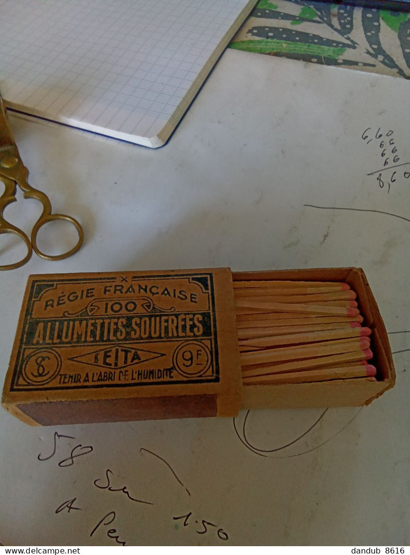 Grosse Boîte D Allumettes Régie Française  100 Allumettes Souffres - Matchboxes